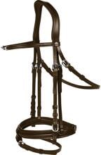 Briglia snaffle Waldhausen X-Line Charmbit, marrone, VB