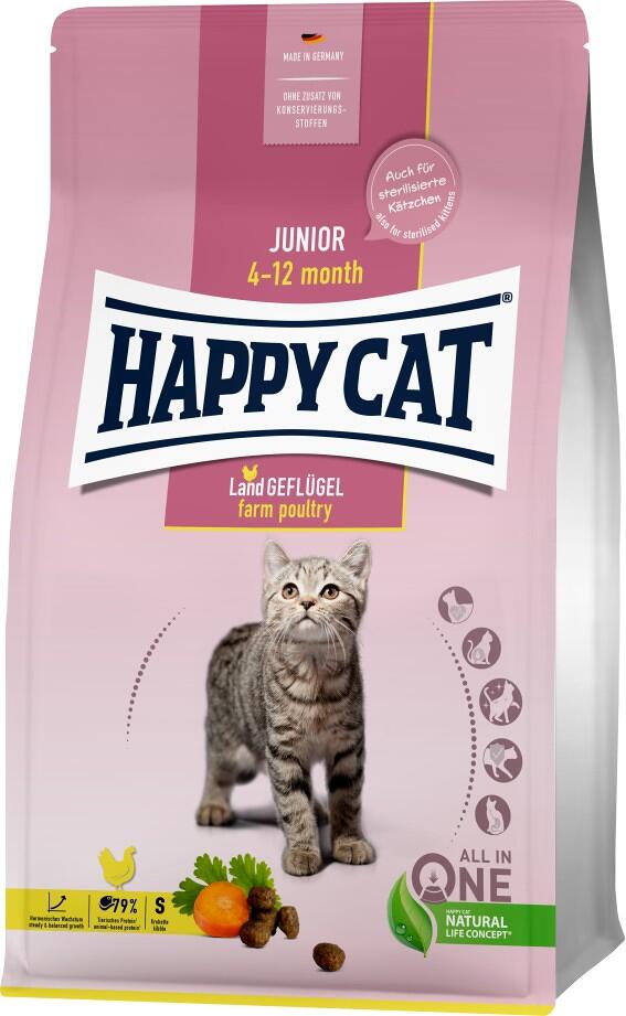 HappyCat Junior | mit Land-Geflügel | Katzenfutter | 10 kg