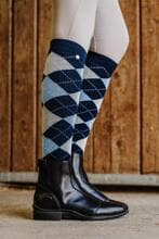 Calzini EQUITHÈME Argyle, blu navy/azzurro, taglia 35-38