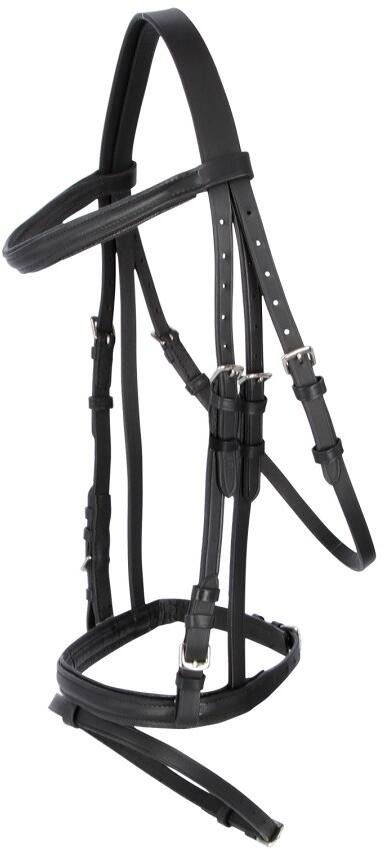 Covalliero Standard Trensenzaum, Leder, schwarz, Shetty