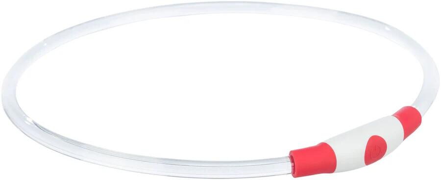 Trixie Flash USB Leuchtring, TPU/Kunststoff, S-M, rot