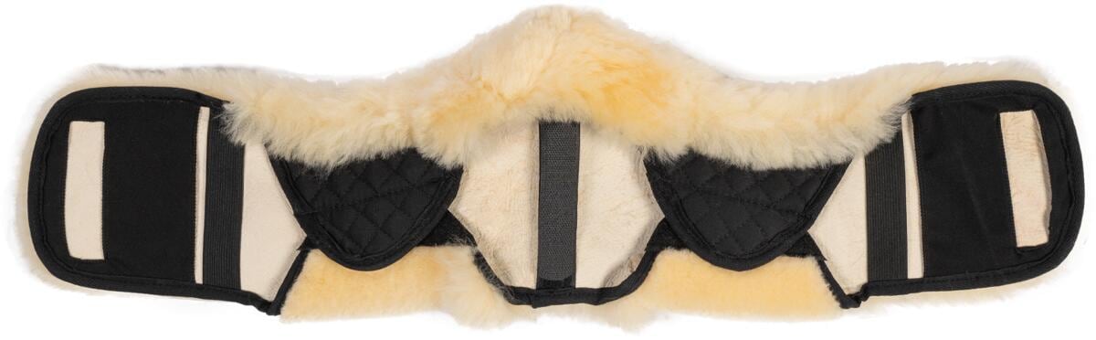 HKM Premium Gurtbezug, Lammfell, natur, 65cm