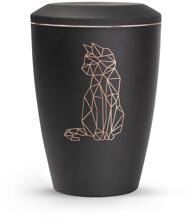 Urna per animali Völsing Karat Edition, gatto geometrico, velluto nero, 0,5 L