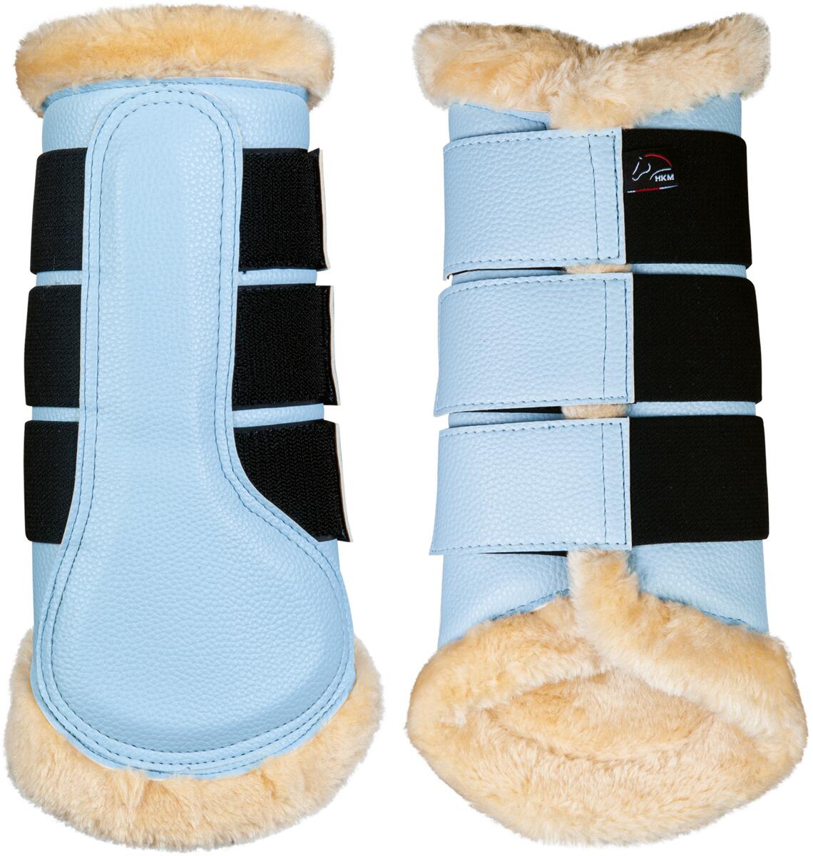 HKM Comfort Premium Fell Gamaschen, babyblau, XL