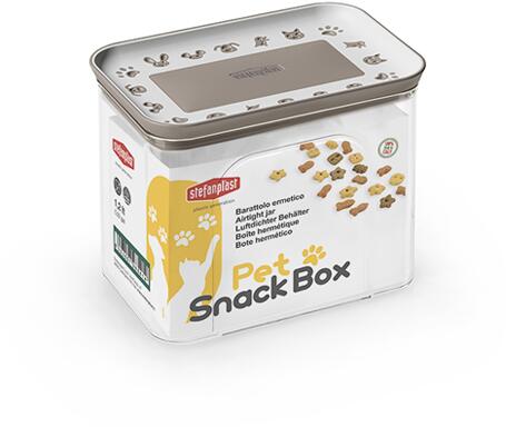 Stefanplast Snackbox, transparent/braun, 1,2L