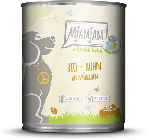 Mjamjam BIO Nassfutter mit Huhn & Möhrchen, 6x800g