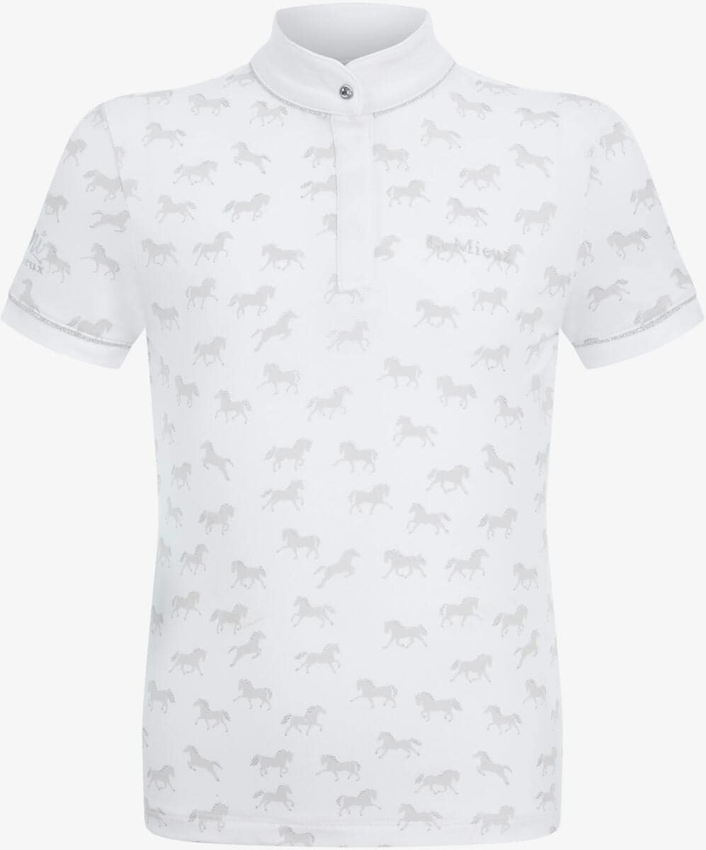 LeMieux Mini Bella Turniershirt, weiß/ponies, 134-140