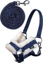 HKM Hobby Horsing cavezza e corda, blu scuro