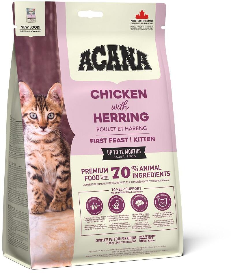 Acana Cat First Feast Kitten Trockenfutter mit Huhn & Hering, 1,8kg