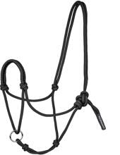 Cavezza a nodo Waldhausen con anello mobile, nera, WB