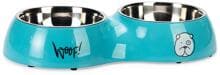 Karlie Tyler Doppelnapf, Kunststoff, blau, 2x900ml