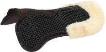 Acavallo Withers Free Hexa Gel Pad, flat, lambskin edging, one size, brown/natural