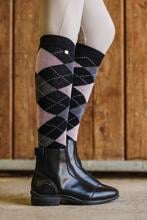 Calzini EQUITHÈME Argyle, nero/rosa antico, 35-38
