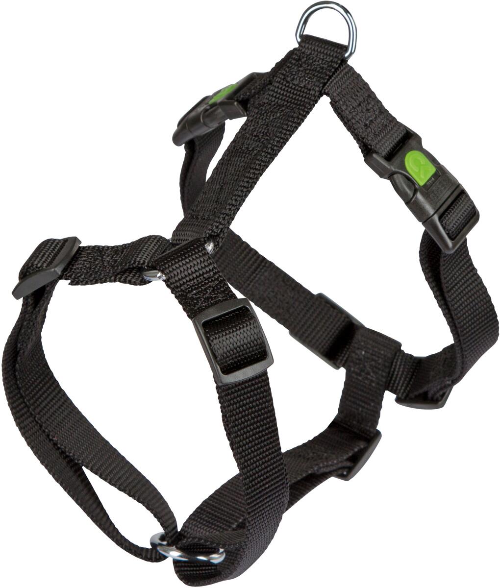 KERBL Pet Miami Geschirr, schwarz, 15mm, 30-40cm