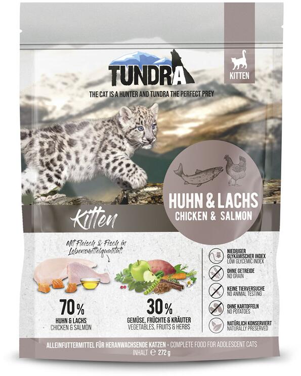 Tundra Cat Kitten Trockenfutter mit Huhn & Lachs, 272g