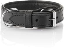 Knuffelwuff Detroit Hundehalsband mit Schnallenschutz, 40–48cm, 3,8cm, schwarz