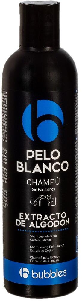 Bubbles Weißes Hundeshampoo mit Baumwollextrakt, 250ml