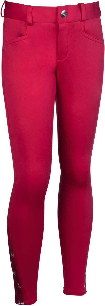 HKM Allure Cheval Reithose, Silikon-Kniebesatz, cranberry, 128