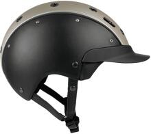 Casco da equitazione CASCO Master 6, fianchi in pelle, parte centrale in pelle scamosciata, nero/titanio, L 59-62 cm