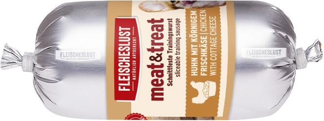 Fleischeslust meat & treat Trainingswurst, Huhn & körn. Frischkäse, 15x200g