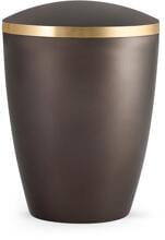 Urna per animali Völsing Elegance Edition, fascia dorata spazzolata, madreperla color cioccolato, 0,5 L