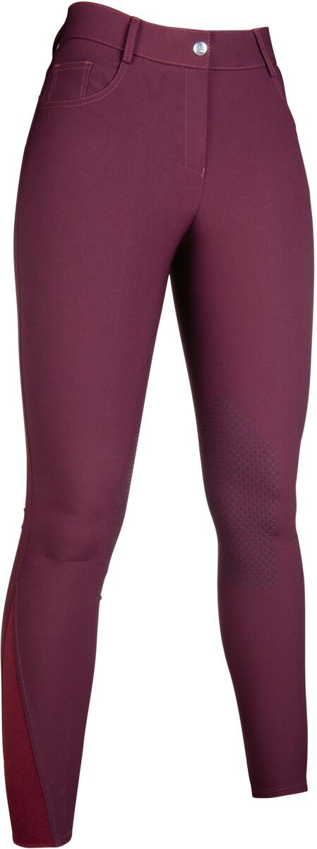HKM Sunshine Reithose, Silikon-Kniebesatz, dunkelrot, 98