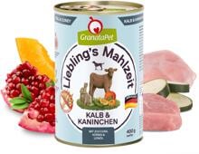 GranataPet Lieblings Mahlzeit Nassfutter mit Kalb & Kaninchen