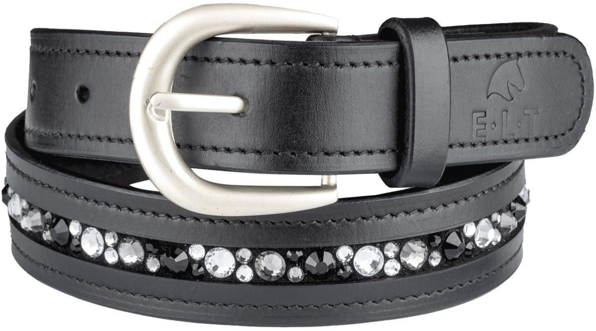 ELT Jewel Ledergürtel, schwarz, 75cm