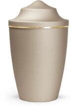 Urna per animali Völsing Lina Edition, fascia dorata spazzolata, velluto color champagne, 2,8 L
