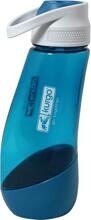 Kurgo Gourd water bottle with bowl, coastal blue