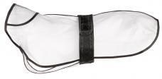 Regenmantel Tarbes | transparent & schwarze Paspeln | 46-66cm | 46cm