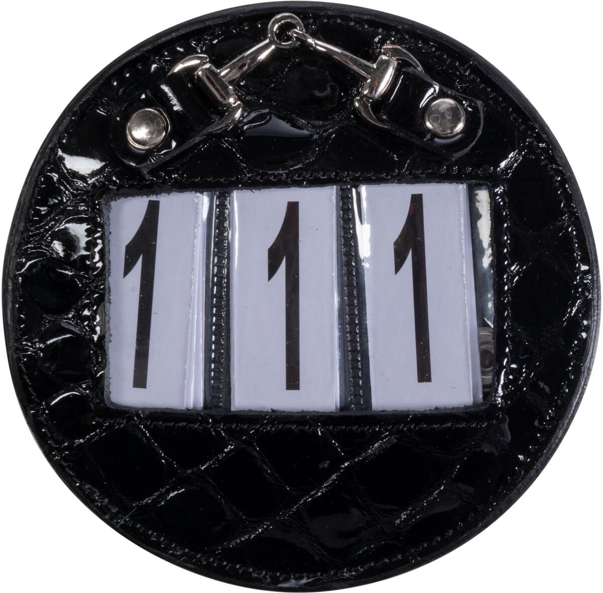 HKM Ida Startnummern, schwarz/kroko, eckig