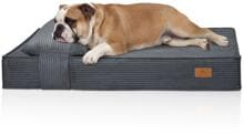 Knuffelwuff Soleya: lettino ortopedico per cani con cuscino comfort, 100x70 cm, grigio