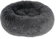 KERBL Pet Fluffy Kuschelbett, rund, grau, Ø60x18cm