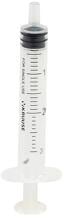 Siringa monouso KRUUSE, centrica, a 3 componenti, attacco Luer, 2-3 ml