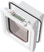 Closer Pets Cat Mate Microchip Katzentüre mit Zeitschaltuhr, weiß