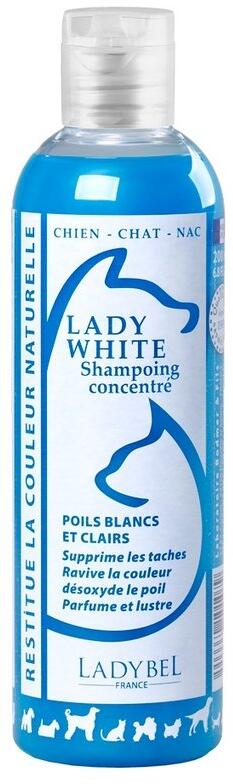 LadyBel Lady White Hundeshampoo für weißes Fell, 200ml