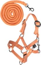 HKM Hobby Horsing Basic cavezza e corda, arancione