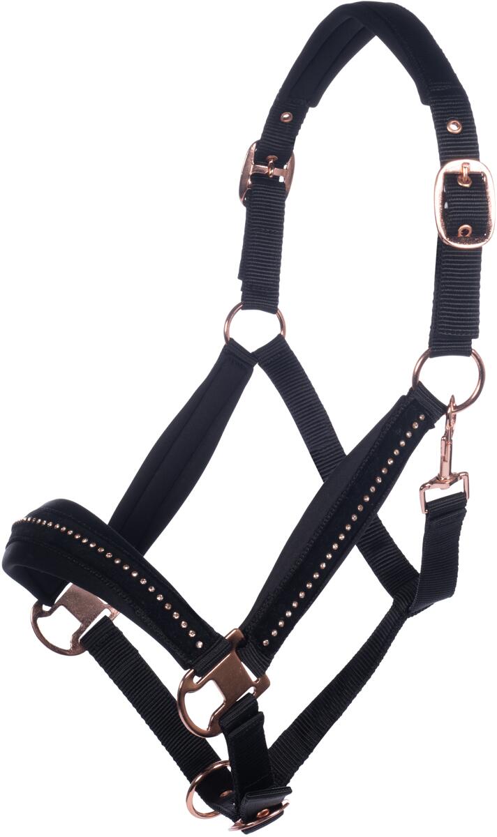HKM Berry Halfter, schwarz/rosegold, Warmblut