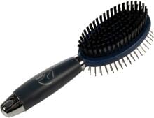 HKM Gel Schweif- und Mähnenbürste, zweiseitig, dunkelblau/schwarz
