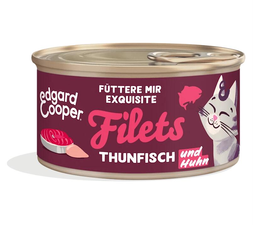 Edgard Cooper Filets Nassfutter, 24x70g, Thunfisch & Huhn