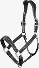 LeMieux leather halter, stitched, black, Full