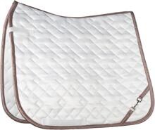 Cuscinetto da sella HKM Golden Bit, bianco, pony eventing