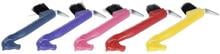HKM horse head hoof scraper with brush, plastic, assorted