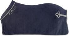 Coperta in pile Acavallo, 800 g, 155 cm, blu navy/grigio