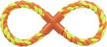 Pinza doppia Trixie, corda, 35 cm, lime/arancio