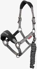 LeMieux Vogue Halfter und Führstrick, Pony, Black/Grey