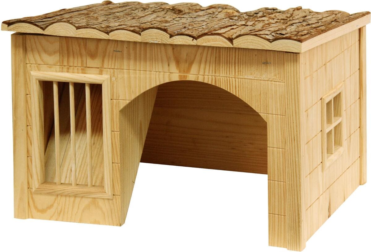 KERBL Pet Nature Häuschen mit Heuraufe, 54x41x30cm