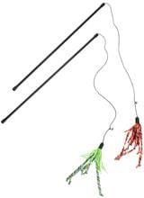 canna da pesca per gatti beeztees con strisce di nylon, assortiti