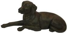 Happy House Retriever Skulptur, liegend, schwarz